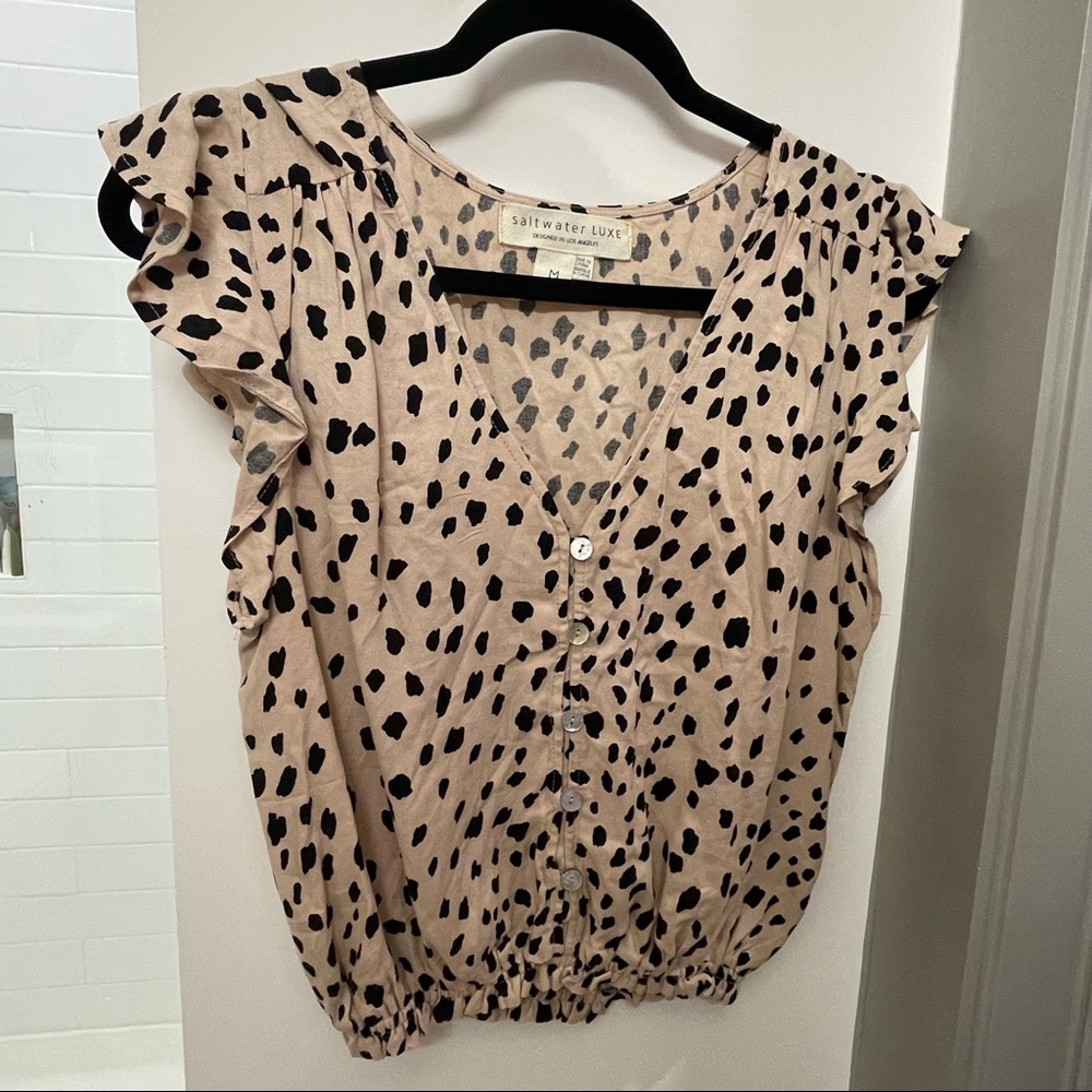 Saltwater Luxe Ruffle sleeve top